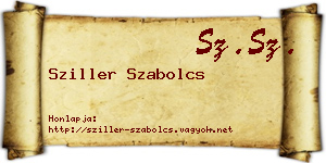 Sziller Szabolcs névjegykártya