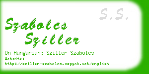 szabolcs sziller business card